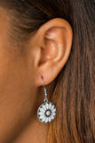 Paparazzi Lily Luau Silver White Flower Earrings - Glitzygals5dollarbling Paparazzi Boutique 