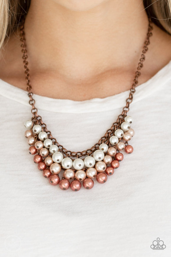 Paparazzi Run For The HEELS! Copper Pearl Necklace - Glitzygals5dollarbling Paparazzi Boutique 