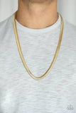 Paparazzi Kingpin Gold Urban Mens Necklace - Glitzygals5dollarbling Paparazzi Boutique 