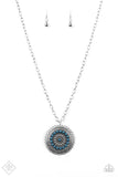 Lost SOL - Blue - Necklace and matching Earrings - Fashion Fix Exclusive February 2019 - Glitzygals5dollarbling Paparazzi Boutique 