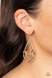 Artisan Apparatus Gold ~ Paparazzi Earring - Glitzygals5dollarbling Paparazzi Boutique 