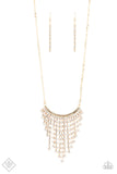 Paparazzi Glitter Bomb - Gold Fashion Fix Exclusive Necklace June 2020 - Glitzygals5dollarbling Paparazzi Boutique 