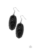 Paparazzi Stone Quest - Black Stone - Faux Marble Finish - Earrings - Glitzygals5dollarbling Paparazzi Boutique 