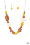 Tranquil Trendsetter Yellow ~ Paparazzi Necklace - Glitzygals5dollarbling Paparazzi Boutique 