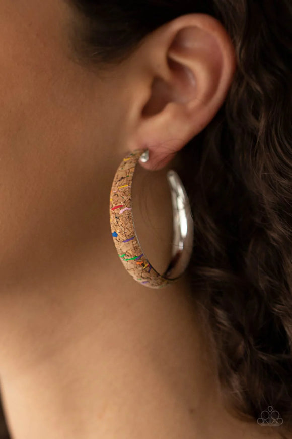 A CORK In the Road Multi ~ Paparazzi Earrings - Glitzygals5dollarbling Paparazzi Boutique 