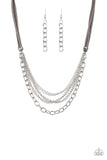 Free Roamer - silver - Paparazzi necklace - Glitzygals5dollarbling Paparazzi Boutique 