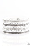 Paparazzi Victory Shine - White Urban Bracelet - Glitzygals5dollarbling Paparazzi Boutique 