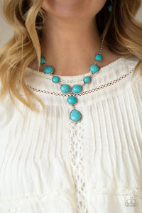 Terrestrial Trailblazer - blue - Paparazzi necklace - Glitzygals5dollarbling Paparazzi Boutique 