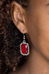 Paparazzi Downtown Dapper - Red Earrings - Glitzygals5dollarbling Paparazzi Boutique 
