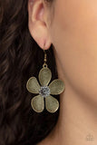 Fresh Florals - brass - Paparazzi earrings - Glitzygals5dollarbling Paparazzi Boutique 
