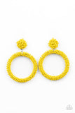 Paparazzi Earring ~ Be All You Can BEAD - Yellow - Glitzygals5dollarbling Paparazzi Boutique 