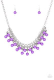 Friday Night Fringe- Purple and Silver Necklace- Paparazzi Accessories - Glitzygals5dollarbling Paparazzi Boutique 