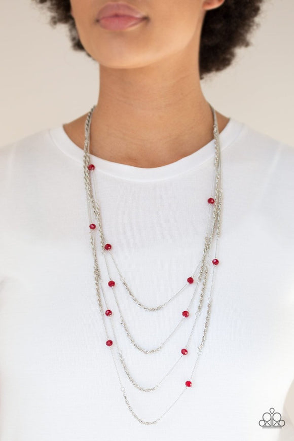 Paparazzi Open For Opulence - Red Necklace - Glitzygals5dollarbling Paparazzi Boutique 