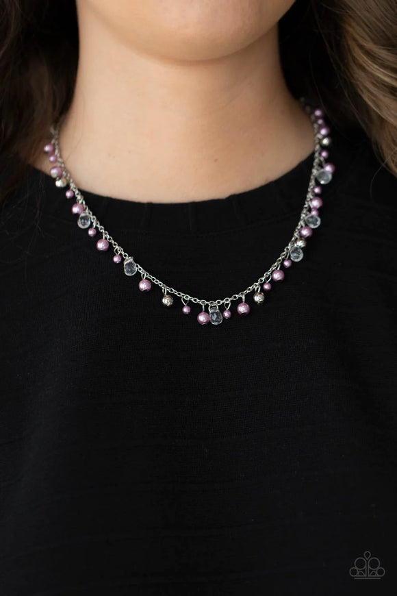 Pearl Essence Purple ~ Paparazzi Necklace - Glitzygals5dollarbling Paparazzi Boutique 