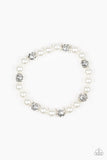 Paparazzi Poised For Perfection - White Pearly Beads - Stretchy Bracelet - Glitzygals5dollarbling Paparazzi Boutique 