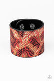 Paparazzi Serpent Shimmer - Red Bracelet - Glitzygals5dollarbling Paparazzi Boutique 