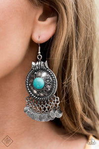 Paparazzi Rural Rhythm - Blue Earrings - Trend Blend / Fashion Fix May 2020 - Glitzygals5dollarbling Paparazzi Boutique 