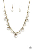 Uptown Pearls - brass - Paparazzi necklace - Glitzygals5dollarbling Paparazzi Boutique 