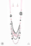 Paparazzi All The Trimmings - Pink Blockbuster Necklace and matching Earrings - Glitzygals5dollarbling Paparazzi Boutique 