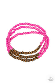 Paparazzi Woodland Wanderer Pink Bracelet - Glitzygals5dollarbling Paparazzi Boutique 