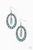 Paparazzi Put Up A FLIGHT - Blue Turquoise Earrings - Glitzygals5dollarbling Paparazzi Boutique 