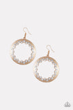 Gala Glitter - gold - Paparazzi earrings - Glitzygals5dollarbling Paparazzi Boutique 
