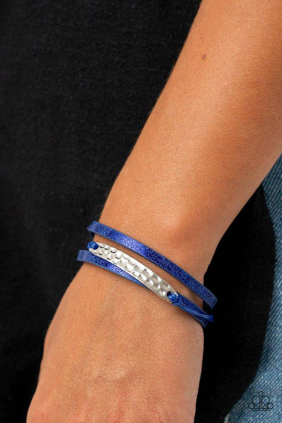Paparazzi Bracelet ~ High-Strung Style - Blue - Glitzygals5dollarbling Paparazzi Boutique 