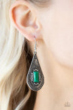 Deco Dreaming Green ~ Paparazzi Earring - Glitzygals5dollarbling Paparazzi Boutique 