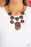 Paparazzi Modern Medalist - Copper - Necklace & Earrings - Glitzygals5dollarbling Paparazzi Boutique 