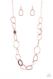 Paparazzi Metro Nouveau - Copper - Hammered Hoops - Necklace & Earrings - Glitzygals5dollarbling Paparazzi Boutique 