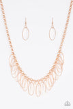 Paparazzi Fringe Finale - Rose Gold - Necklace and matching Earrings - Glitzygals5dollarbling Paparazzi Boutique 