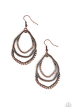Canyon Casual - copper - Paparazzi earrings - Glitzygals5dollarbling Paparazzi Boutique 