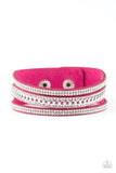 Paparazzi Bracelet ~ Rollin In Rhinestones - Pink - Glitzygals5dollarbling Paparazzi Boutique 