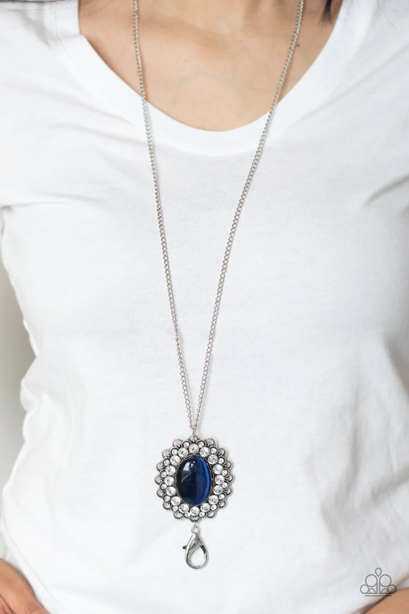 Oh My Medallion Blue ~ Paparazzi Necklace - Glitzygals5dollarbling Paparazzi Boutique 