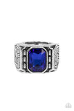 Metro Magnate Blue Ring ~ Paparazzi Ring - Glitzygals5dollarbling Paparazzi Boutique 