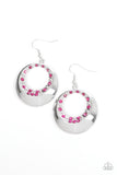 Paparazzi Ringed in Refinement - Pink Earrings - Glitzygals5dollarbling Paparazzi Boutique 