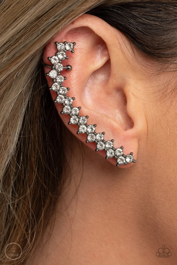 Paparazzi Let There Be LIGHTNING - Black - Ear Crawler Earrings - Glitzygals5dollarbling Paparazzi Boutique 