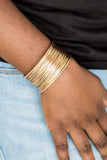 Paparazzi Wire Warrior Gold Cuff Bracelet - Glitzygals5dollarbling Paparazzi Boutique 