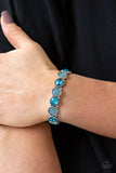 Paparazzi Take A Moment To Reflect - Blue Rhinestone Bracelet - Glitzygals5dollarbling Paparazzi Boutique 
