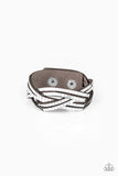 Paparazzi Looking For Trouble - Gray Silver - Suede Wrap / Snap Bracelet - Glitzygals5dollarbling Paparazzi Boutique 