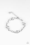 Paparazzi At Any Cost - White Bracelet - Glitzygals5dollarbling Paparazzi Boutique 