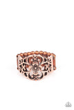 Fanciful Flower Gardens - copper - Paparazzi ring - Glitzygals5dollarbling Paparazzi Boutique 