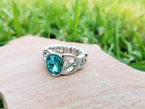 Paparazzi Shimmer Splash Blue Ring Exclusive - Glitzygals5dollarbling Paparazzi Boutique 