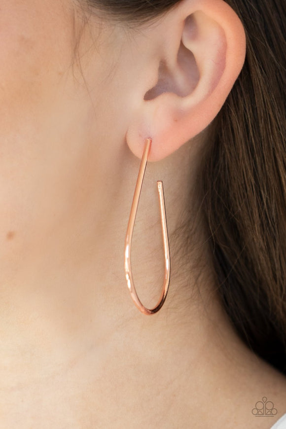 City Curves - copper - Paparazzi earrings - Glitzygals5dollarbling Paparazzi Boutique 