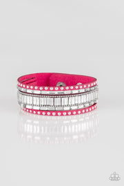 Paparazzi Rock Star Rocker Pink Urban Bracelet - Glitzygals5dollarbling Paparazzi Boutique 