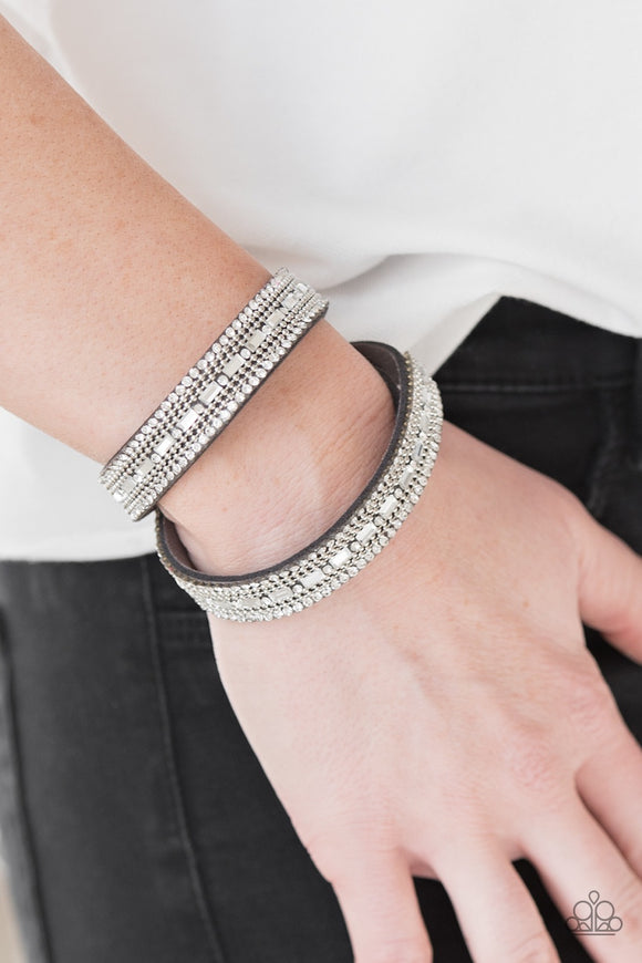 Paparazzi Shimmer And Sass Silver Urban Bracelet - Glitzygals5dollarbling Paparazzi Boutique 