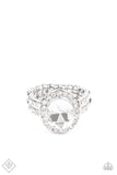 Paparazzi Unstoppable Sparkle - White Fashion Fix Exclusive Ring - Glitzygals5dollarbling Paparazzi Boutique 