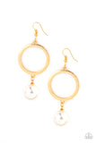 Paparazzi SoHo Solo Gold Pearl Earrings - Glitzygals5dollarbling Paparazzi Boutique 