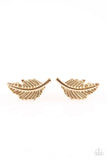 Paparazzi Flying Feathers Gold Post Earrings - Glitzygals5dollarbling Paparazzi Boutique 