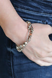 Paparazzi Get The GLOW On The Road - Brown - Silver Stretchy Bands - Bracelets - Glitzygals5dollarbling Paparazzi Boutique 